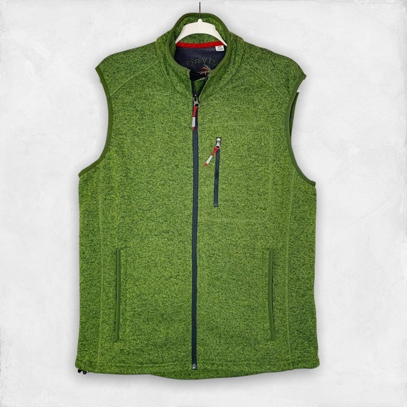 Coats | Orvis Green Sweater Fleece Vest 